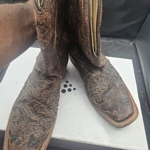 Men's Brown Western Cowboy Boots